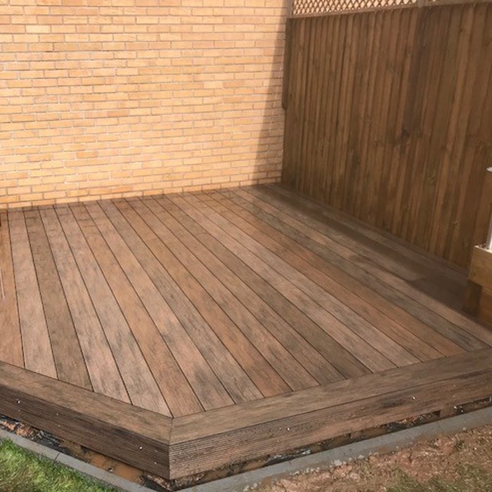 Weathered effect decking