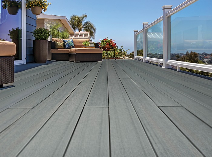 composite decking on outdoor patio