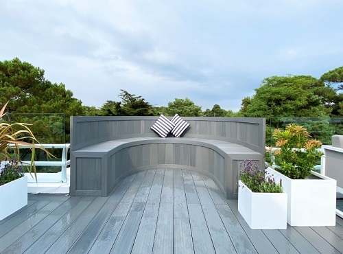 composite decking seating area