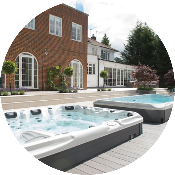 Outdoor Composite Decking Jacuzzi 