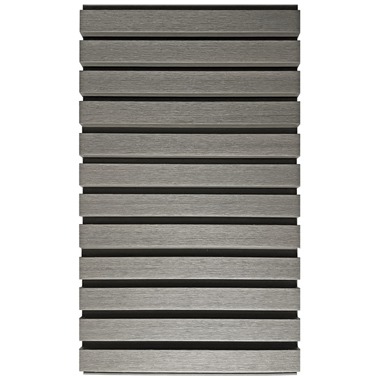 Linear Slatted Grey Composite Cladding (Grooved)