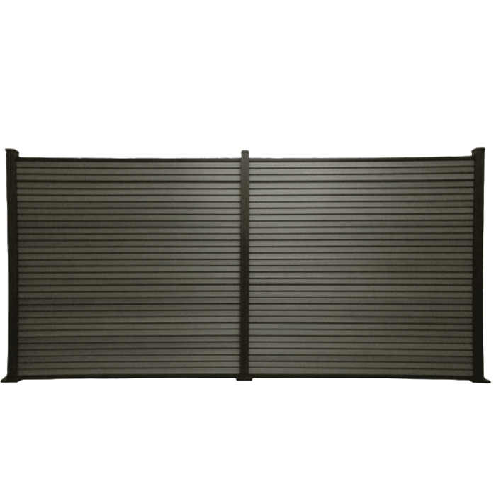 Slatted Grey 1.8m Fence Panel Kit