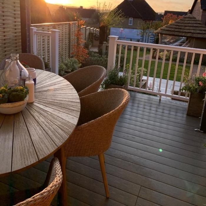 EasyClean Edge+ Sea Salt Grey Composite Decking DeckPlus